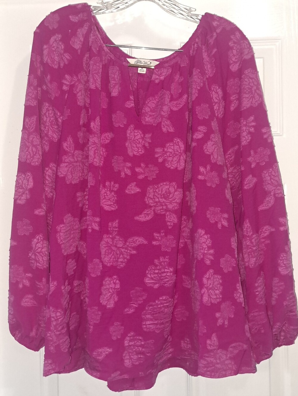 The Pioneer Woman Pink Long Sleeve Relaxed Blouse size Xl